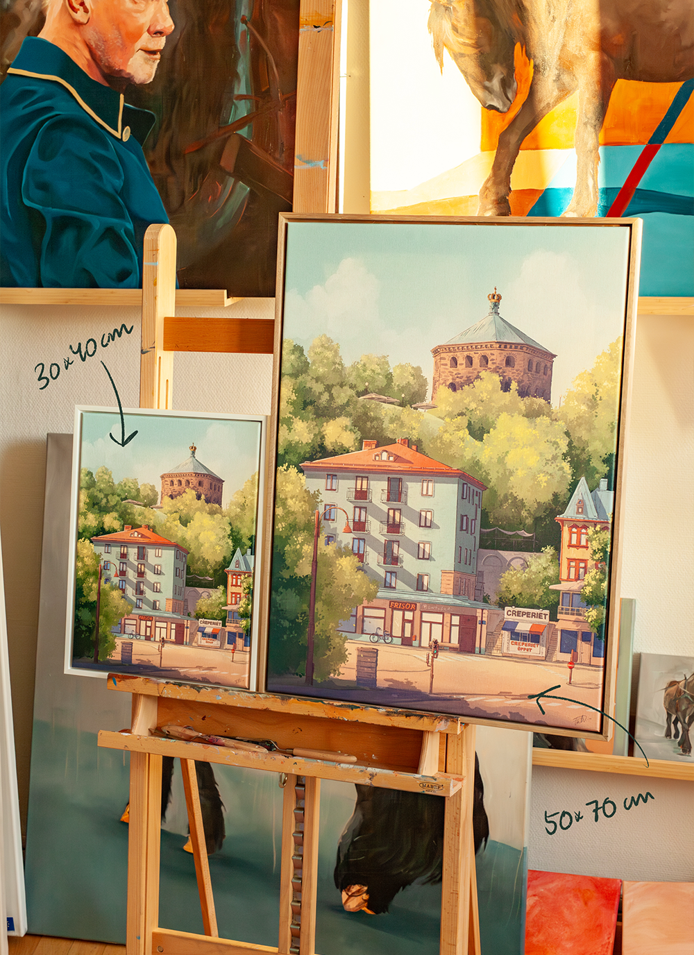 Redbergsplatsen - Framed Canvas Print