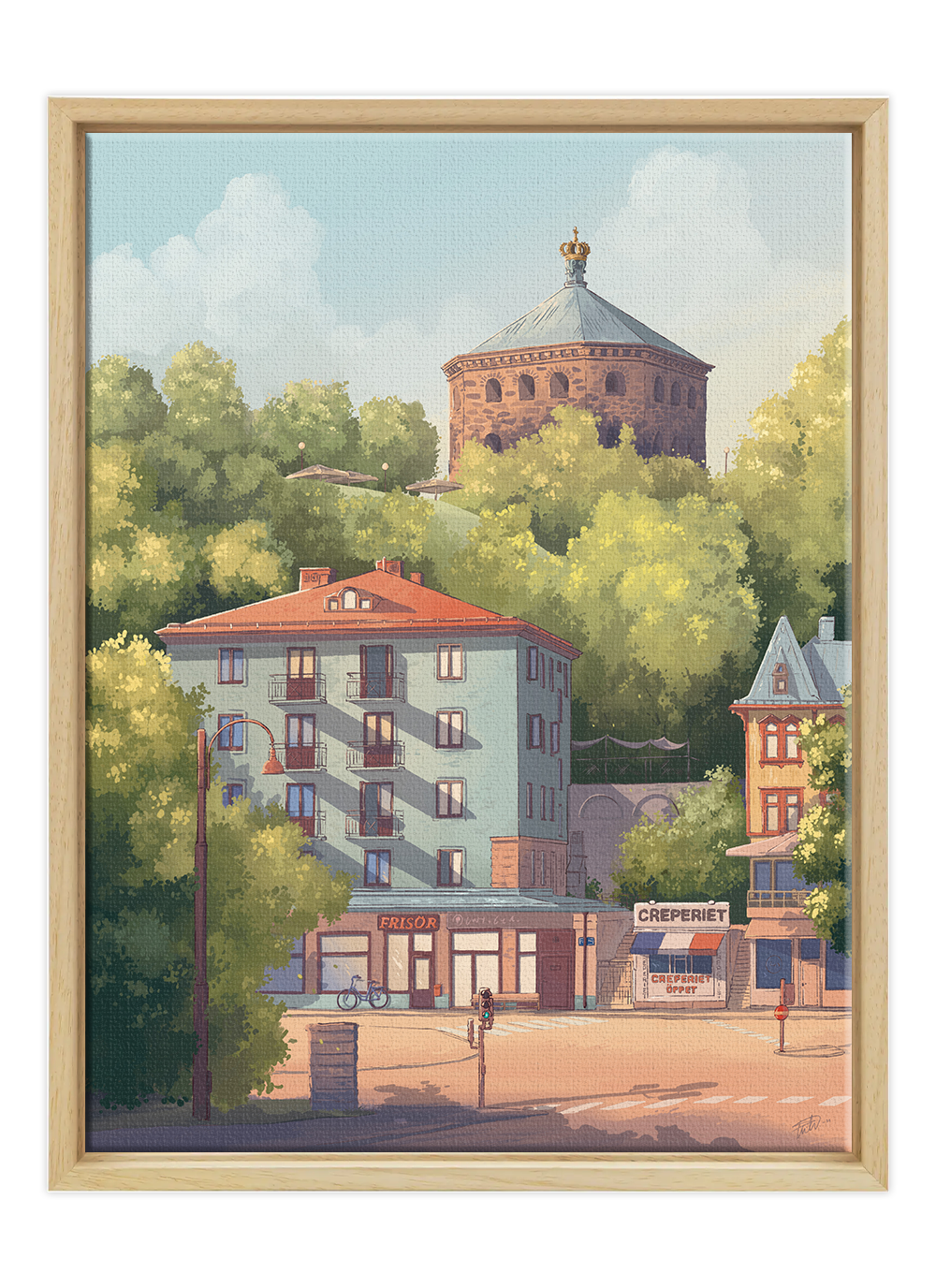 Creperiet - Framed Canvas Print