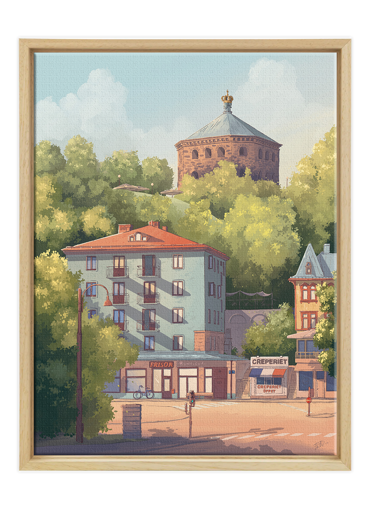 Creperiet - Framed Canvas Print