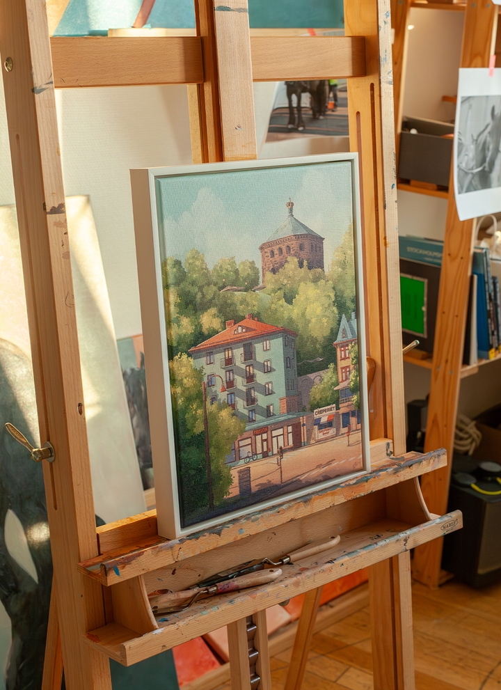 Creperiet - Framed Canvas Print