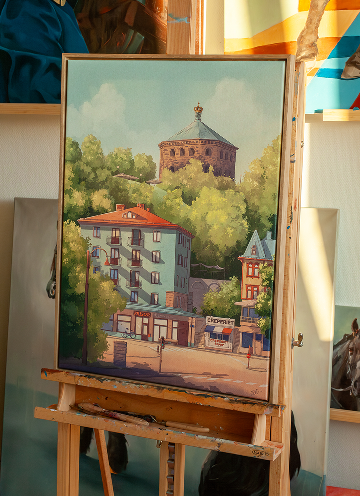 Creperiet - Framed Canvas Print