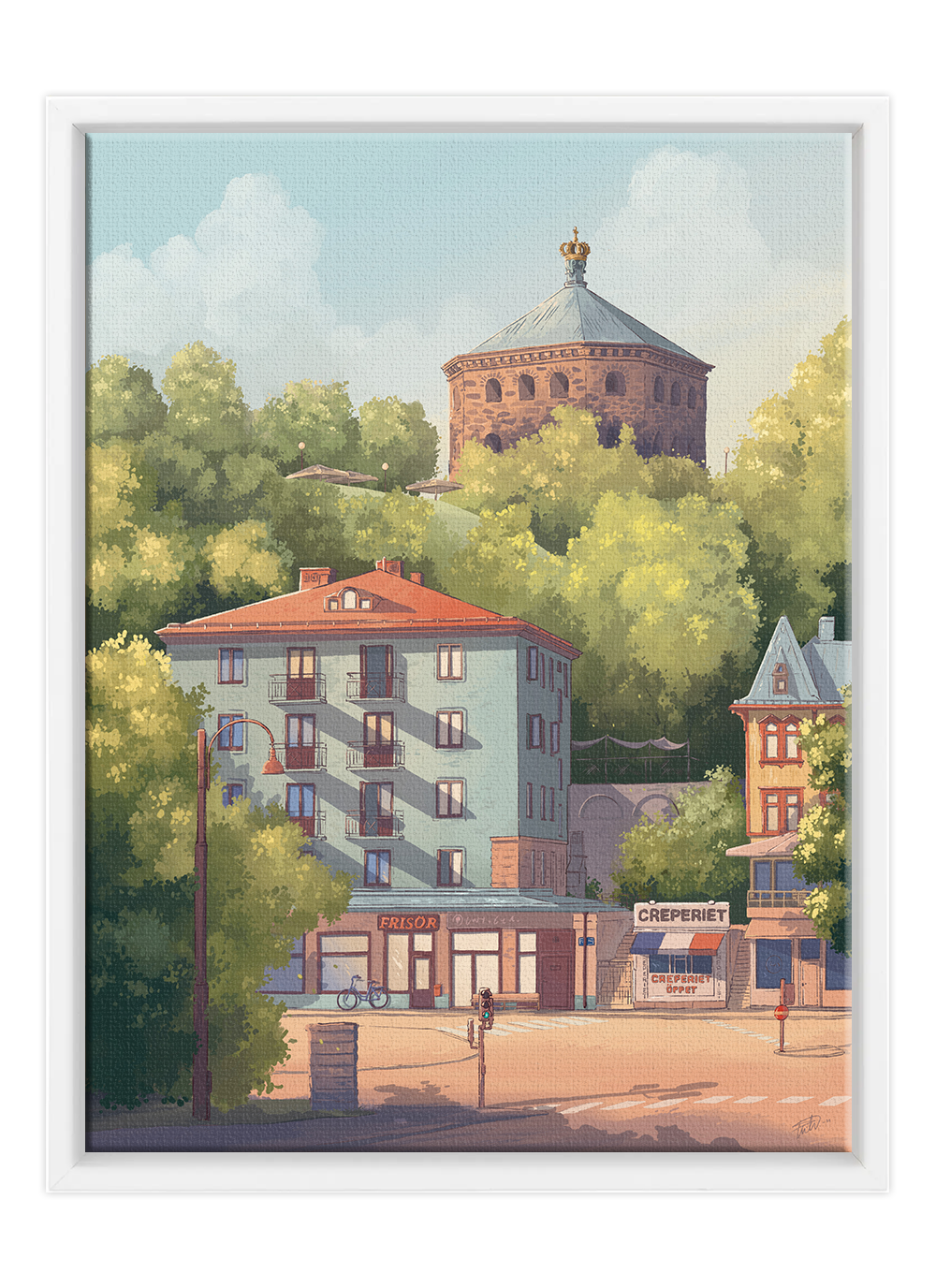 Creperiet - Framed Canvas Print