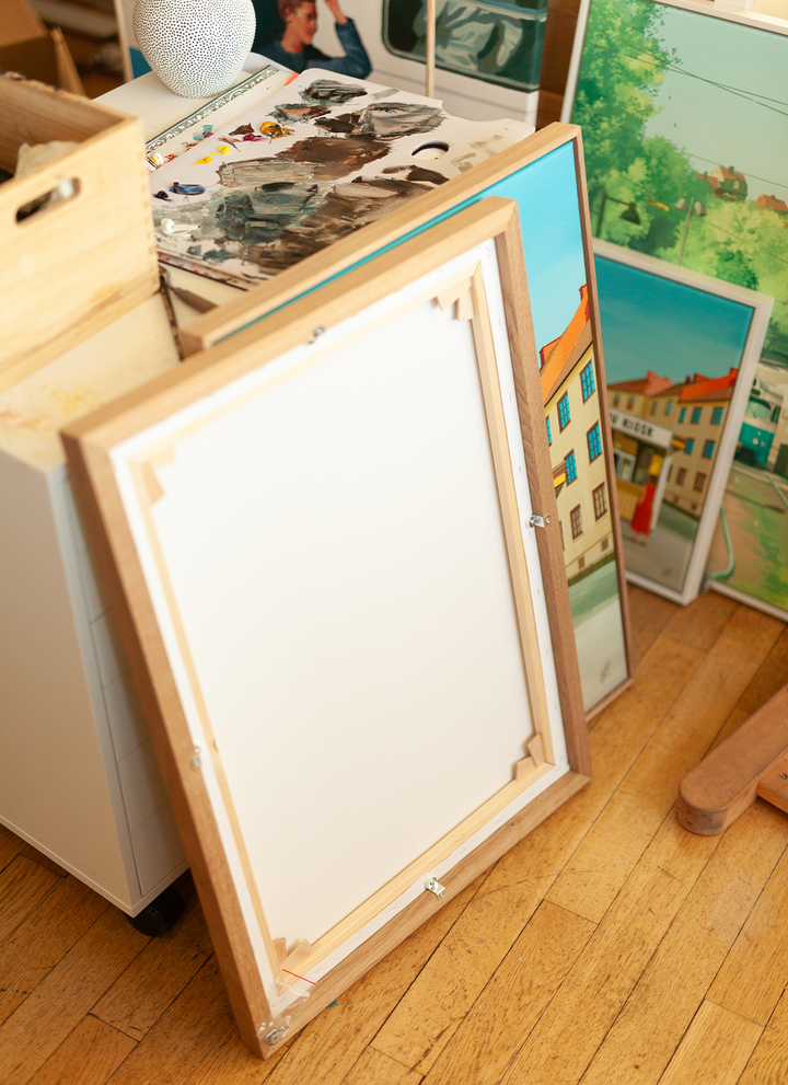 Redbergsplatsen - Framed Canvas Print