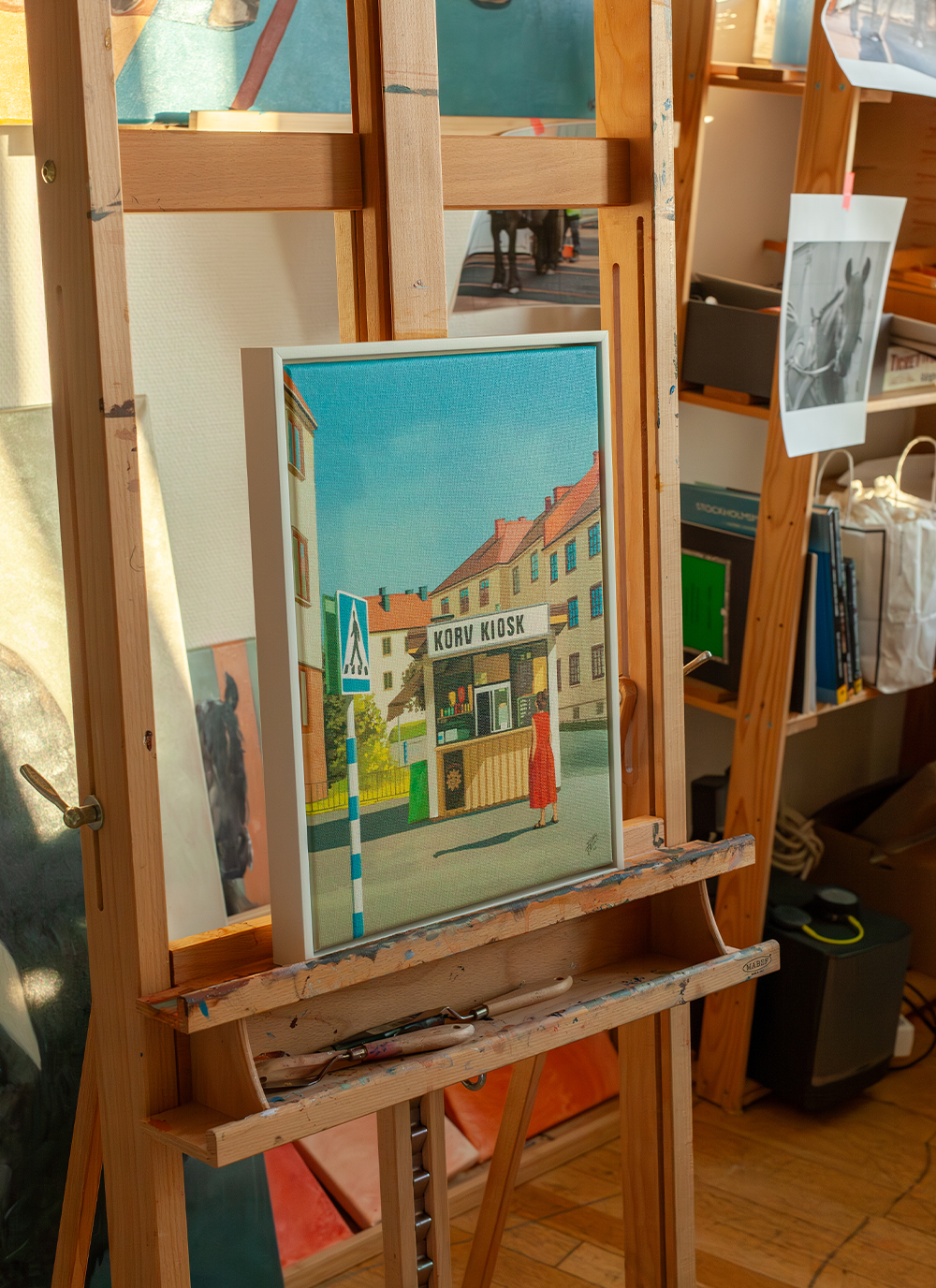 Korv Kiosk - Framed Canvas Print