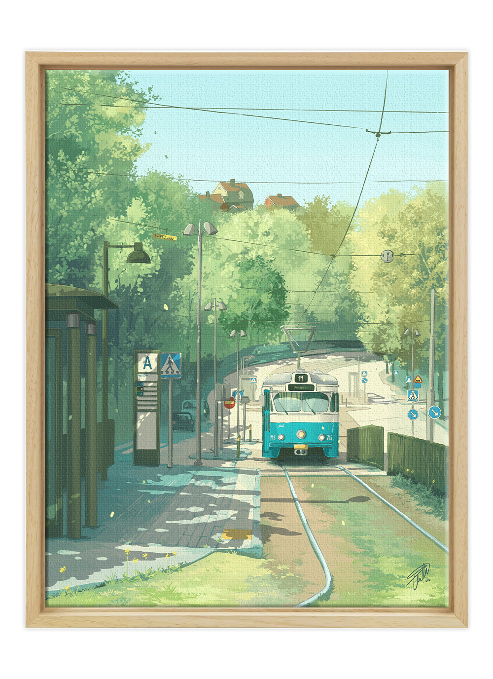 Mariaplan - Framed Canvas Print