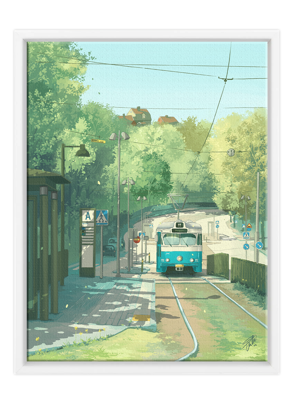 Mariaplan - Framed Canvas Print