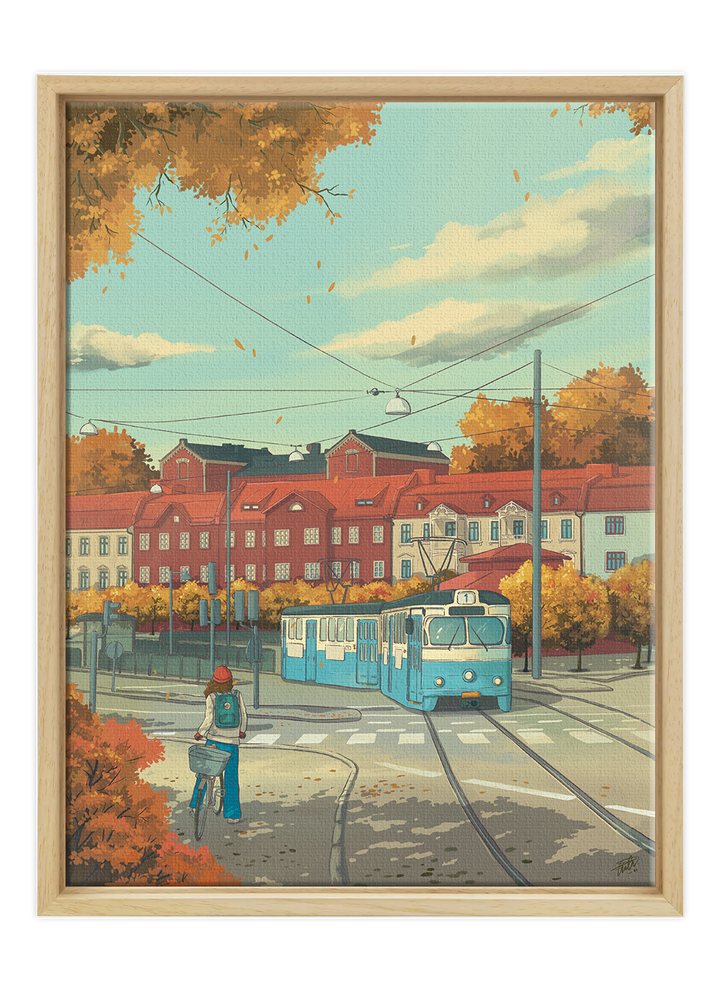 Redbergsplatsen - Framed Canvas Print