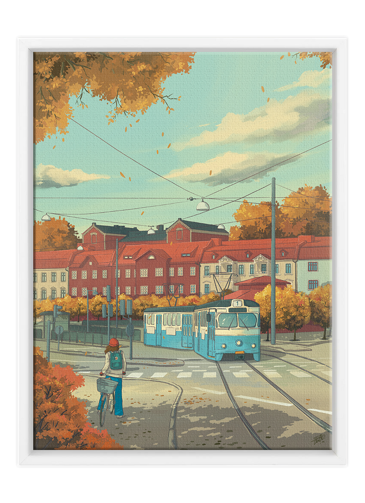 Redbergsplatsen - Framed Canvas Print